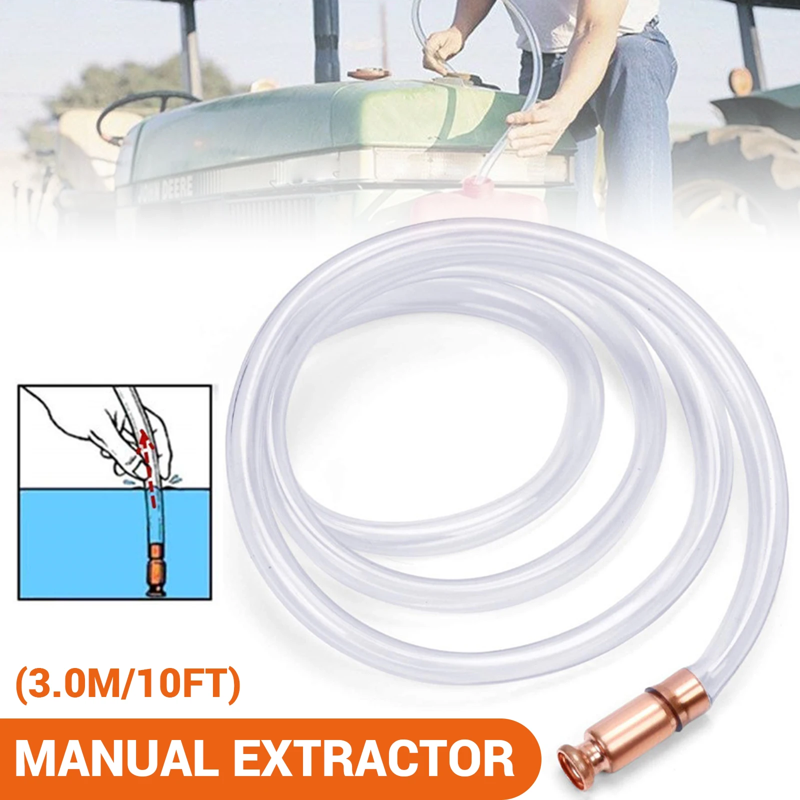 10FT X 3/4 "مضخة خرطوم سيفون ذاتية التحضير شاكر Jiggler نقل المياه الوقود والزيت