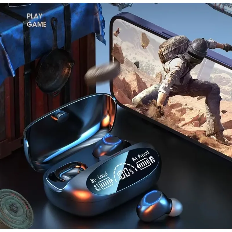 

Noise Reduction Waterproof Headsets for xiaomi iphone HKEN Bluetooth 5.2 Earphones TWS Earbuds Wireless Headphones with Mic