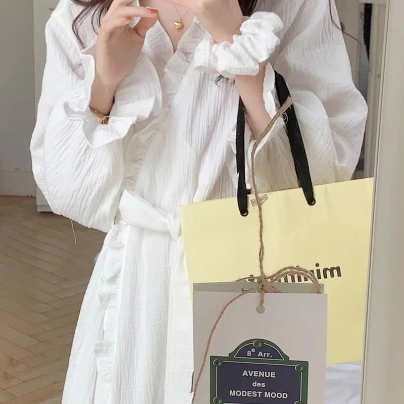 Nightgowns Women's Clothing Homewear Spring Autumn Thin Comfortable Casual Stylish Versatile Wearable Simple Loose Large Size