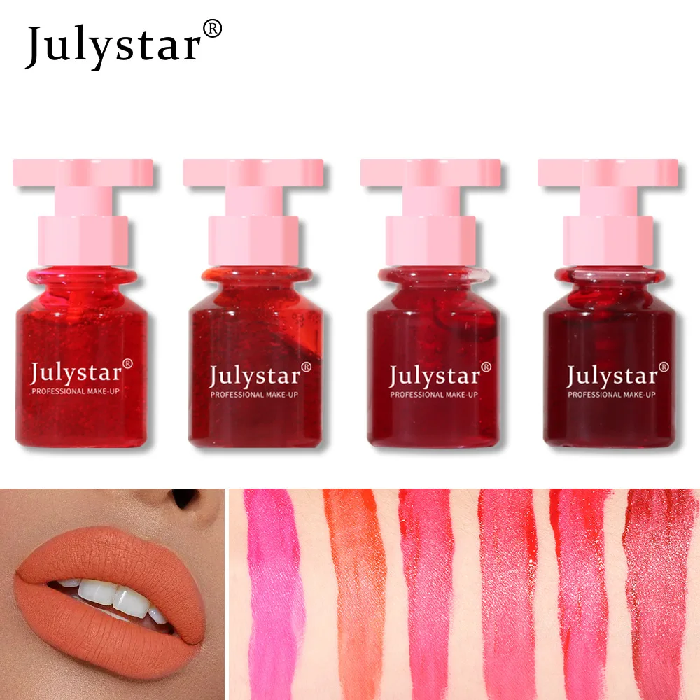 Julystar 6 Color Lip Glaze Matte Liquid Lipstick Lip Makeup Women\'s Cosmetics Moisturizing And Long-lasting Without Fading