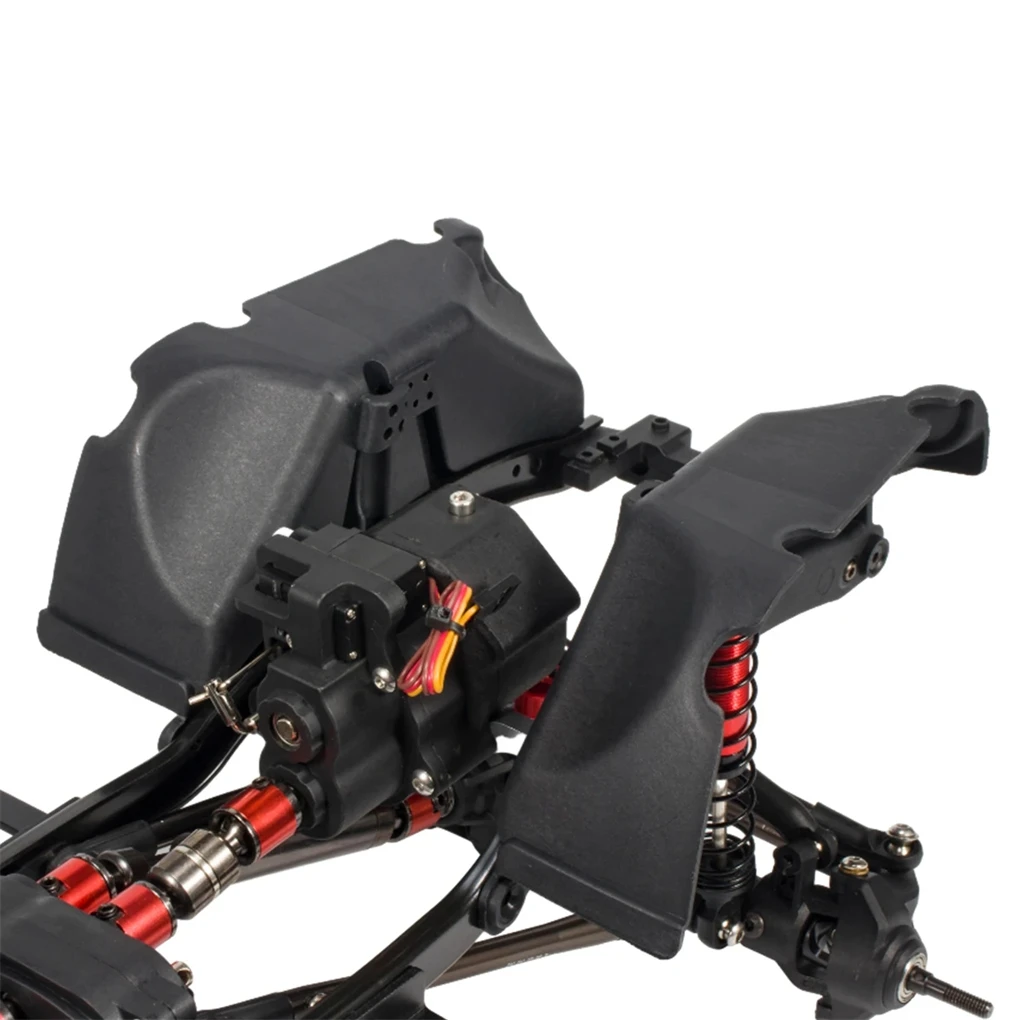 4 قطعة المصدات مشاعل أقواس العجلات ل 1/10 RC SCX10 مع هيكل ناقل الحركة المسبق للصدمات 313 مللي متر جسم رانجلر