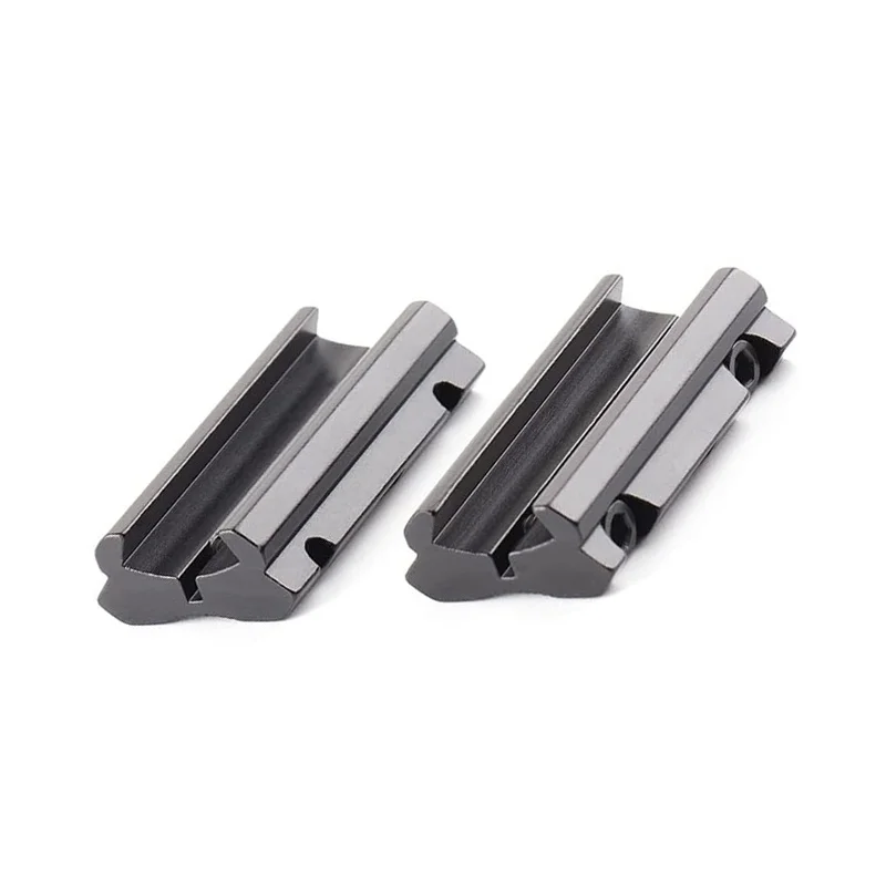 Adaptador ajustable de riel de montaje de alcance, Base de 2 uds., cola de milano de 11mm a Picatinny de 20mm, para óptica de caza, accesorios para pistola de juguete