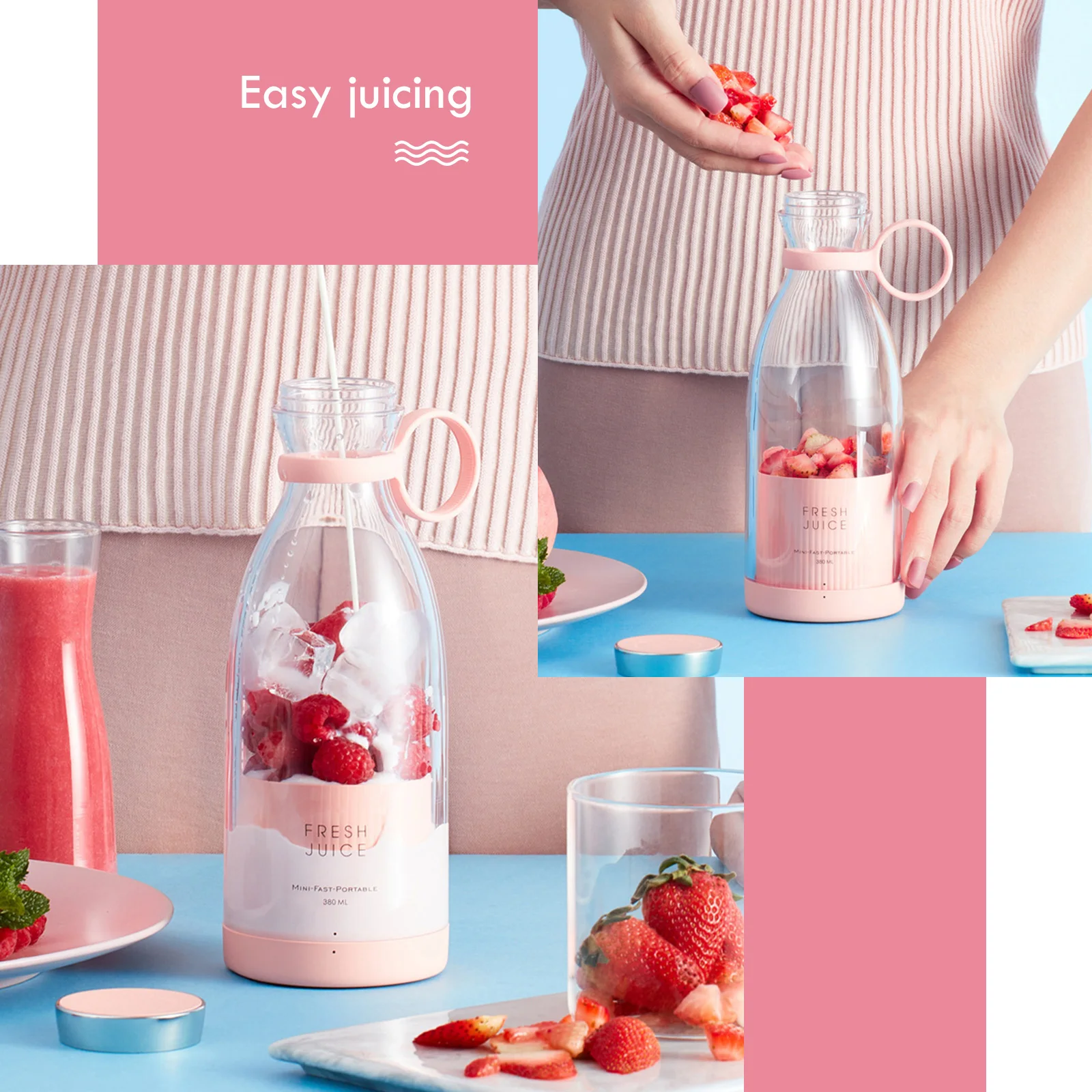 휴대용 블렌더 Juicer 병 믹서 전기 무선 충전 미니 과일 믹서 Juicer 컵 블렌더 밀크 쉐이크 주스 메이커 기계 병 블렌더 스무디 블렌더 블렌더 컵 블렌더 신선한 신선한 주스 믹서기 개인 믹서기 휴대용 믹서기 신선한 주스 믹서기