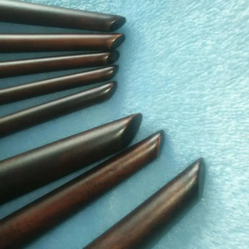 12 ピース/セットアイシャドウブラシ高品質天然ヤギ毛テーパードブレンディングブラシプロフェッショナルアイメイクブラシ黒色