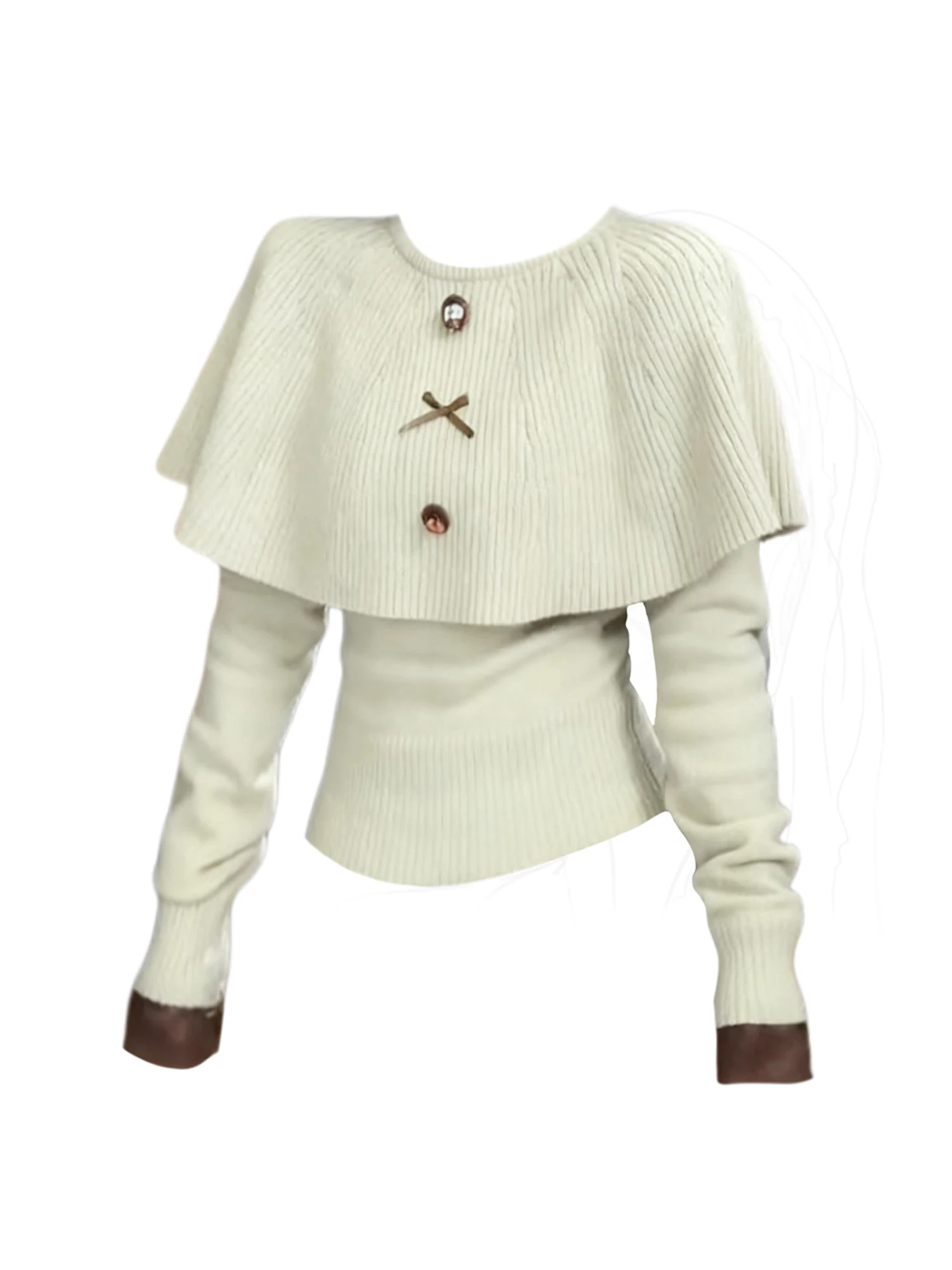 

Women's Knit Pullover O-Neck Sweater Vintage Jumper Knit Long Sleeves Oversize Cashmere Sweater Autumn Winter 2000s Clothes 2025