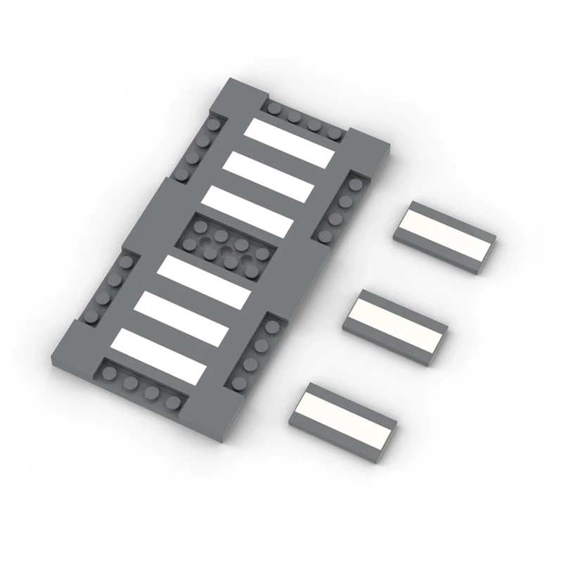 City Road Street Piastra di base Building Blocks Parti 60304 Piccola base per attraversamento pedonale MOC Mattoni assemblati Puzzle Giocattoli fai da te Modello