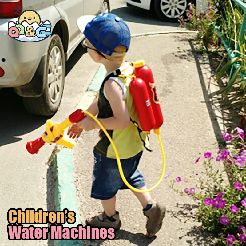 Kids Beach Toys Watergun Children Fireman Backpack Nozzle Water Gun Beach Outdoor Toy Extinguisher Soaker Toys for Boy Children