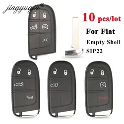 Jingyuqin 10pcs SIP22 Remote Smart Key Shell per Fiat 500 500L 500X Toro 2016 2017 2018 2019 portachiavi per auto 3/4/5 sostituzione BTN