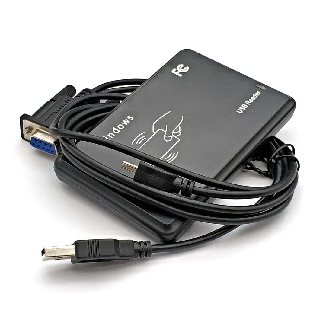 Brand New R21D Black RFID Proximity Sensor Smart ID Card Reader 125Khz EM4100 TK4100 EM Card Reader RS232 Interface