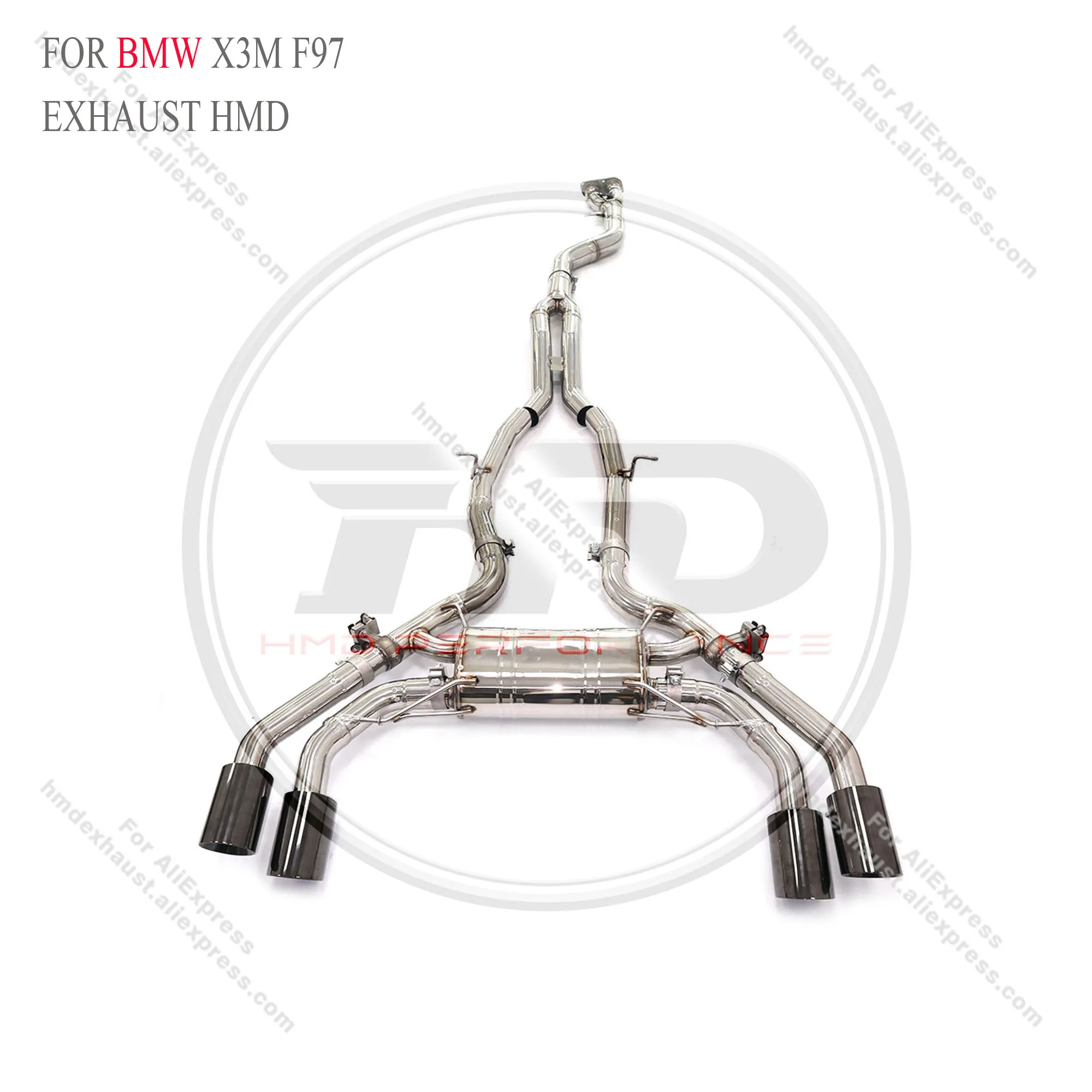 

HMD Stainless Steel sandblasting Exhaust System Performance Catback for BMW X3M F97 Muffler With Valve