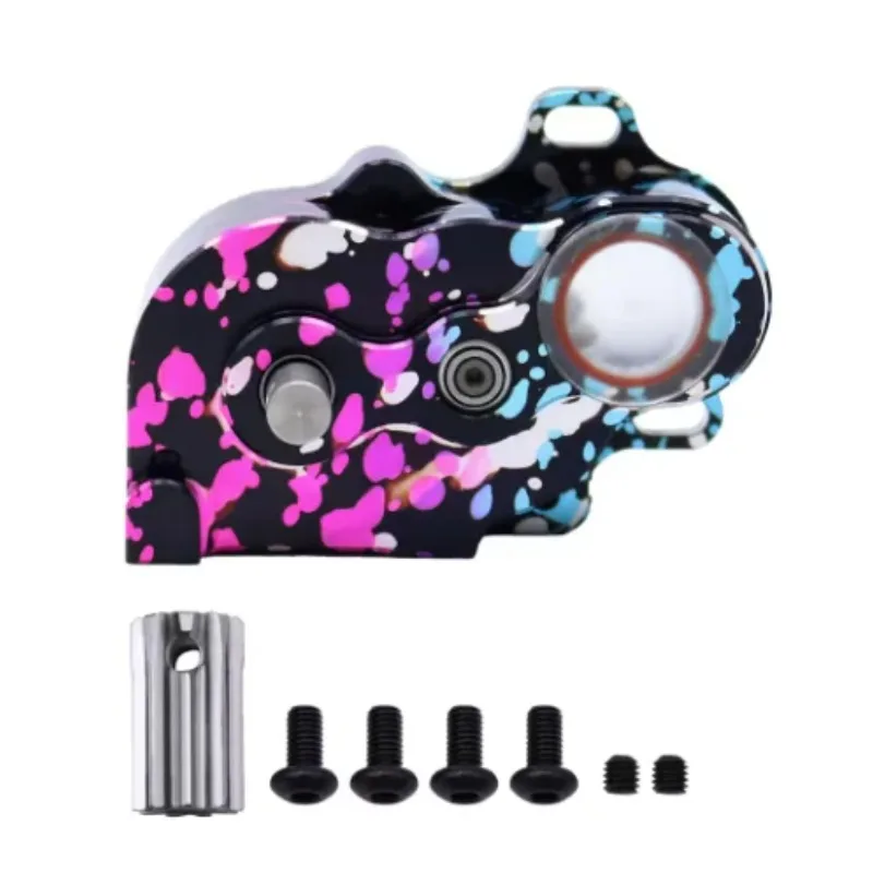 Transmisión de Metal de centro de gravedad bajo LCG 1/10 R2 para SCX10/TRX4/RC4WD Capra-carcasa de aluminio + engranajes de acero pieza de actualización DIY