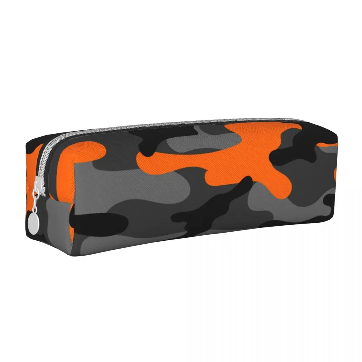 Orange  Camouflage Pencil Case Fun Army Camo Pen Holder Bags for Student Large Storage Office Gift Pencilcases