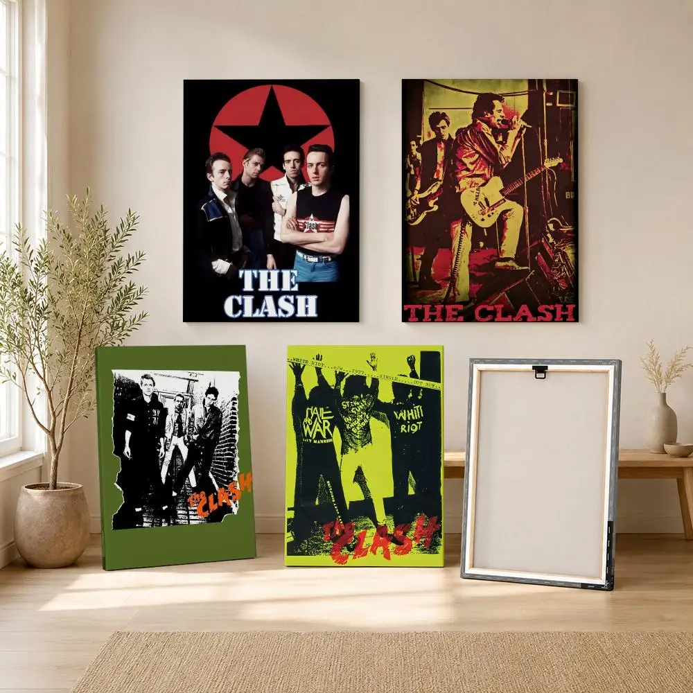 Classic Band The C-Clash Painting Calligraphy Framed Canvas Wall Art Print | Modern Poster | Home Hallway Decor