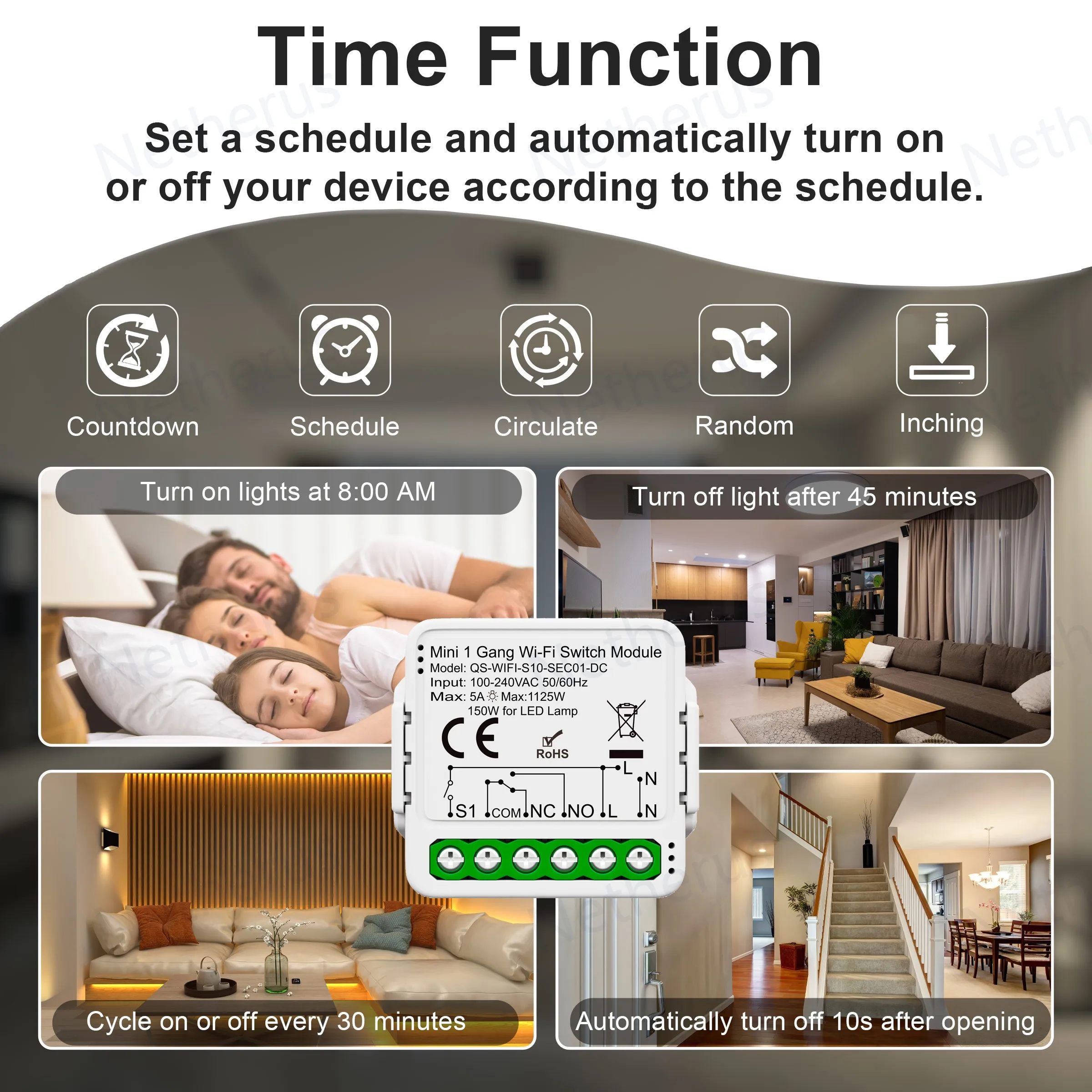 Tuya ZigBee WiFi Smart Switch Module Droog Contact DC 12/24V AC 100-240V Smart Home DIY Breaker Relay Werk met Alexa Google Alice