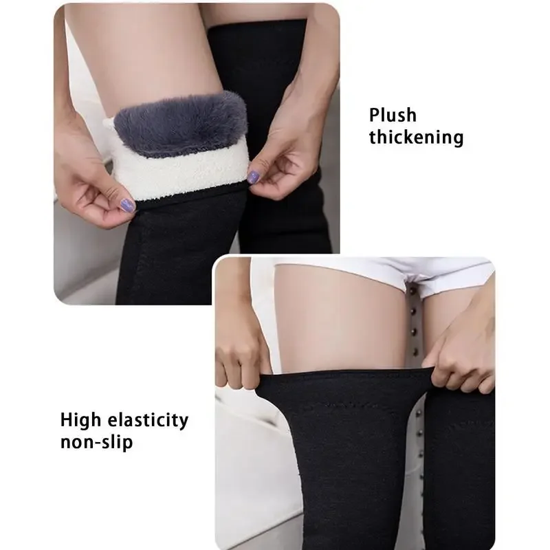 Cozy Cashmere Longer Thickened Imitation Rabbit Fur Warm Knee Pads Knee Support For Leg And Knees Cold Weather