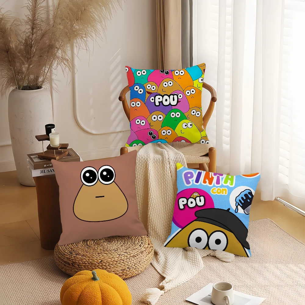 Hot Game My Pet Pou Pillow Case Home  Cushion Cover Suitable For Office Sofa Car Suitable For All Seasons
