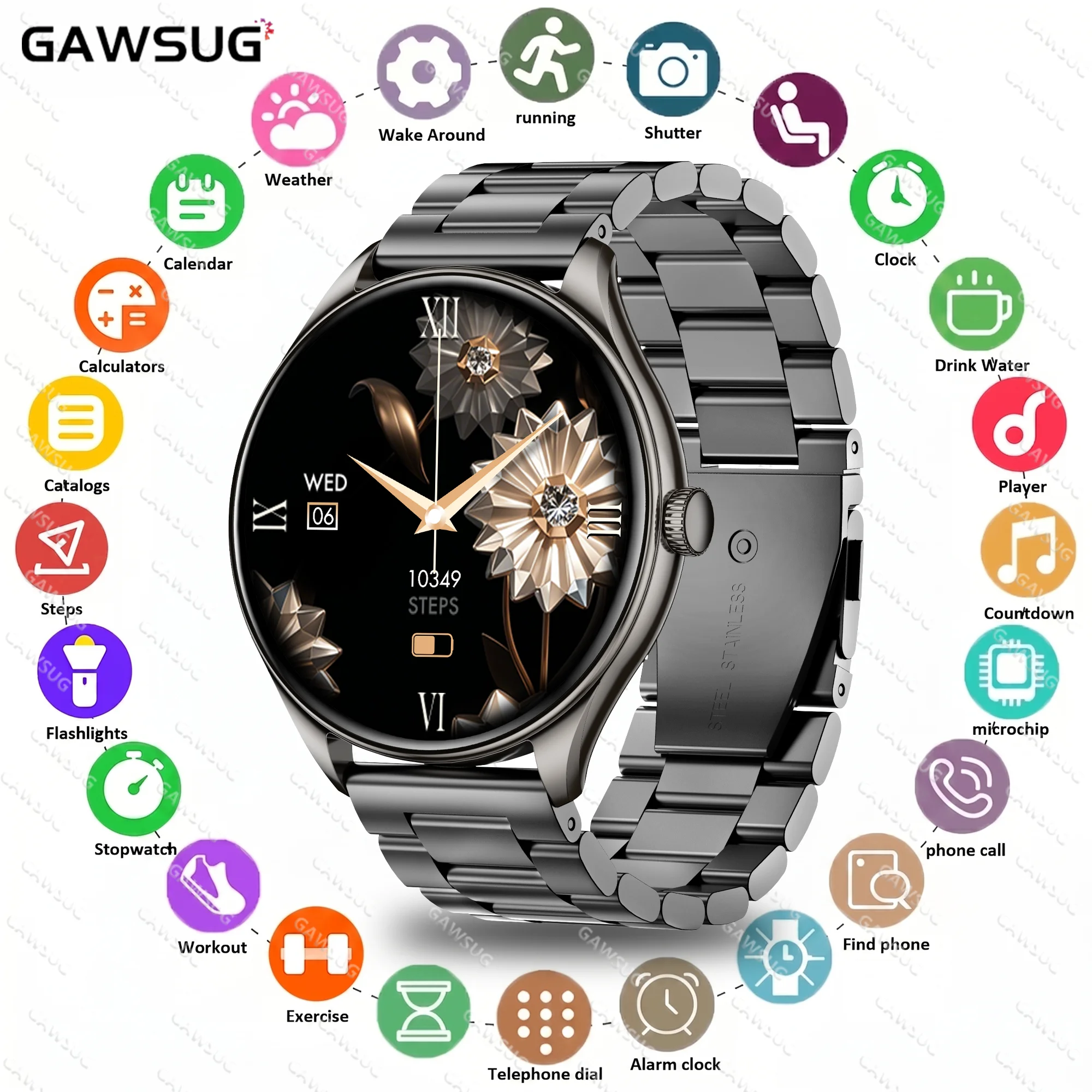Ultra-Thin Smart Watch Men Women 1.43