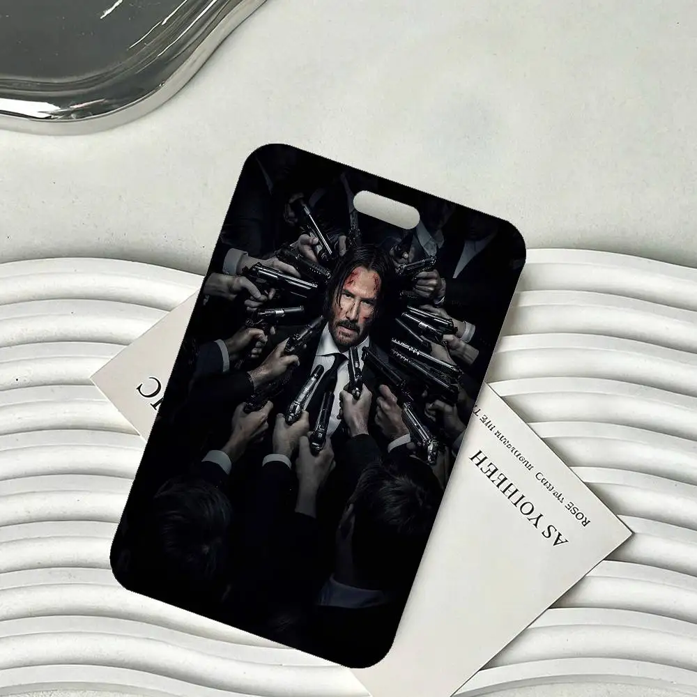 J-John Wick ID Card Holder Badge Holders Lanyard Business Exhibit School Strap Neck Hang