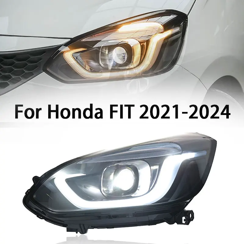 Car Styling Headlights For Honda FIT GK5 LED Headlight 2014-2020 JAZZ Head Lamp DRL Signal Projector Lens Automotive Accessories