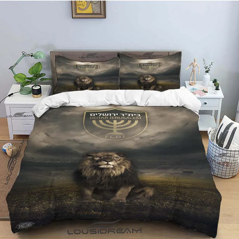 Imagem -06 - Beitar Judeu fc All Season Twin Bedding Grupo Peça Comforter Grupo Capa de Edredão Duplo Rei Comforter Cover Home Textile