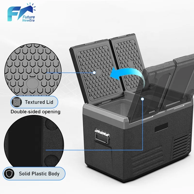 

45L 55L Dual Zone Portable Fridge for Vehicle Home Camping Compressor Cooling 110V 220V Car Refrigerator