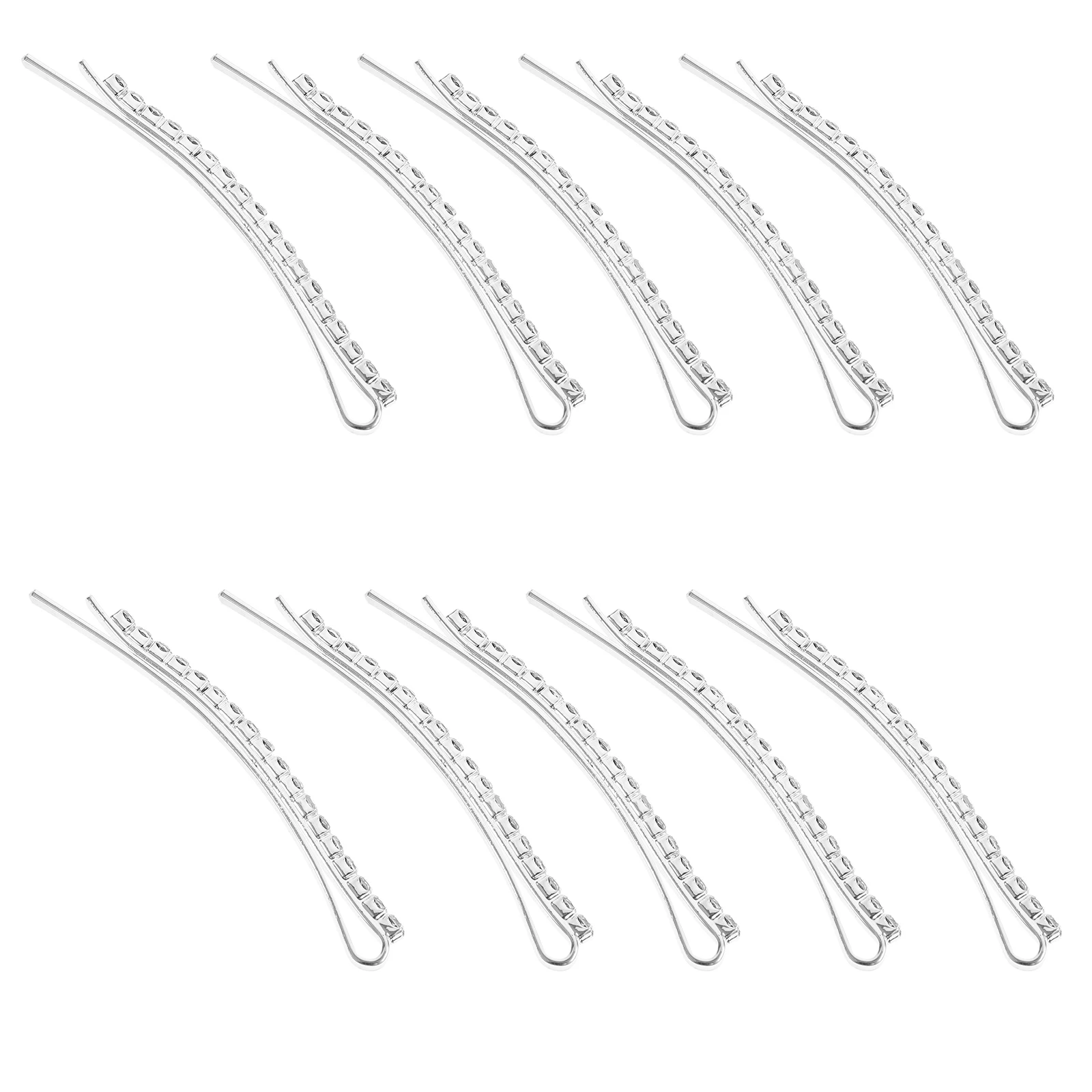 

12 Pcs Bang Clips Fashion Rhinestone Hairpin Design Women Crystal Hair Hair Accessories Clips Accessories