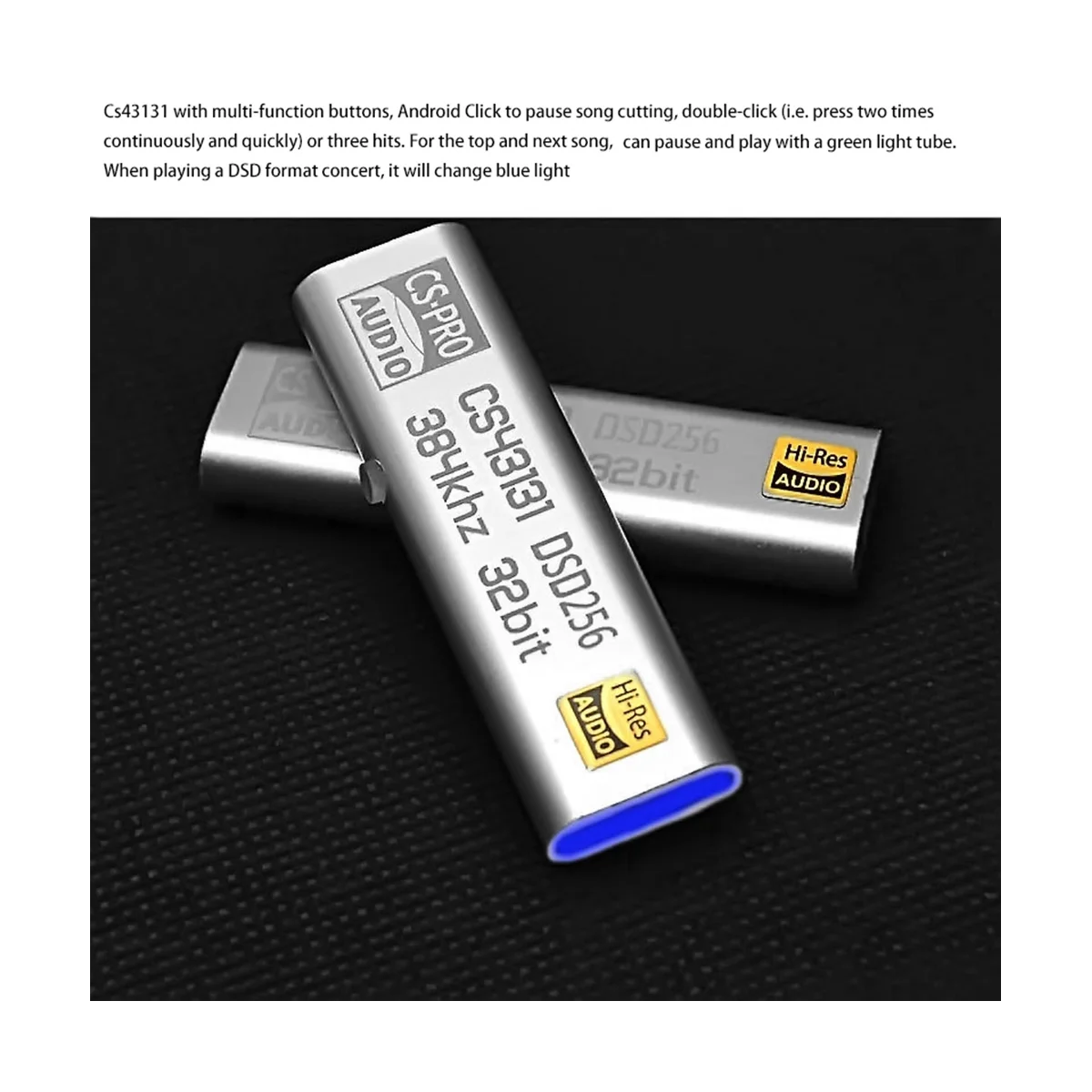 A57G-TYPE C ถึง 3.5 มม.DSD256 ถอดรหัสสําหรับ Android เครื่องขยายเสียงหูฟังอะแดปเตอร์ DAC แบบพกพา USB Logic Hifi สําหรับ Win10 PC