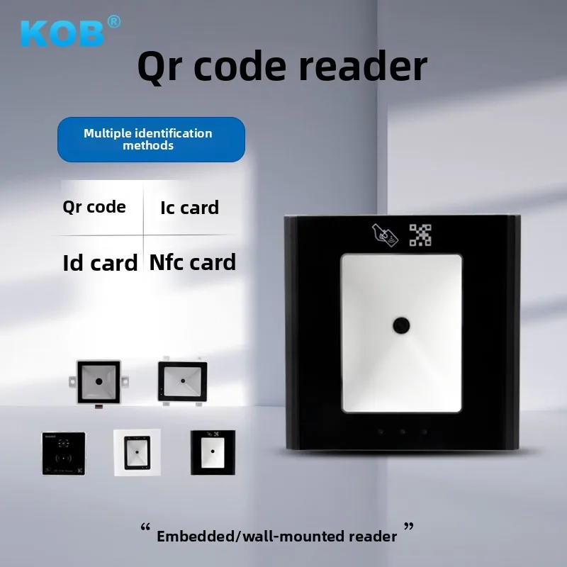 KOB Access Control Reader - Static/Dynamic QR Code Reader IC Card NFC Card Door Access Control Read Head