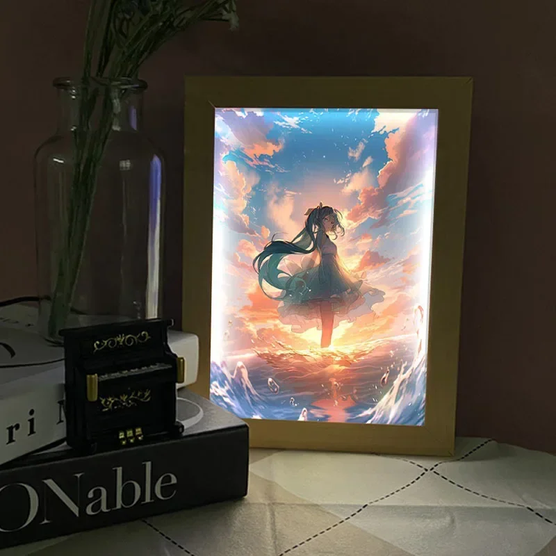 Hatsune Miku Series Light Painting Decoration Painting Night Light Creative Photo Frame