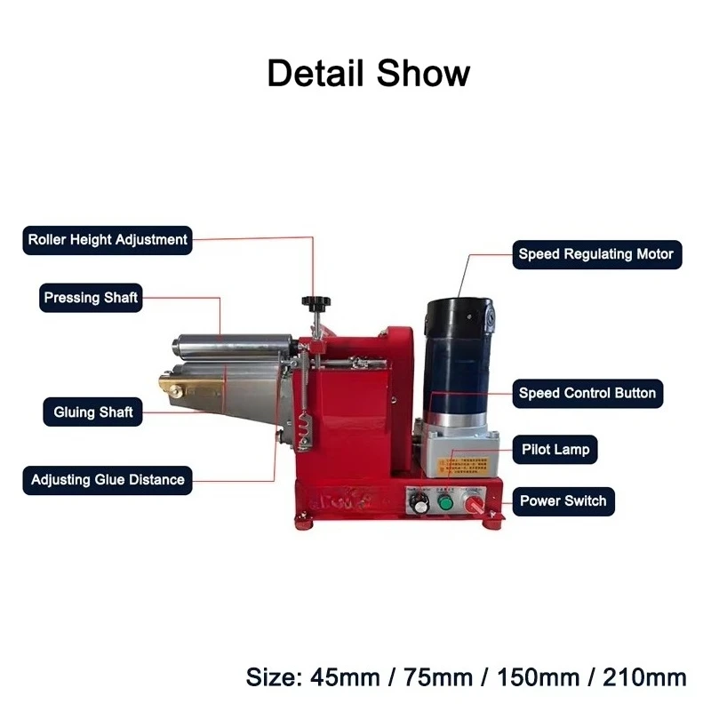 Paper bag handle manual gluing machine edge gluing machine