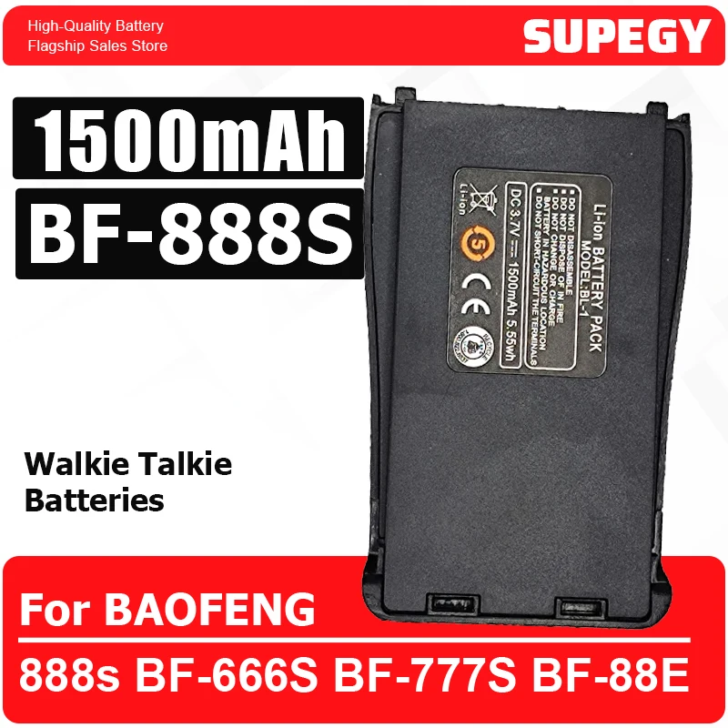 

BF-888S Battery 1500mAh BF-666S BF-C1 Compatible with H-777 BF-777S RT21/H777S/RT24V 2-way Radio