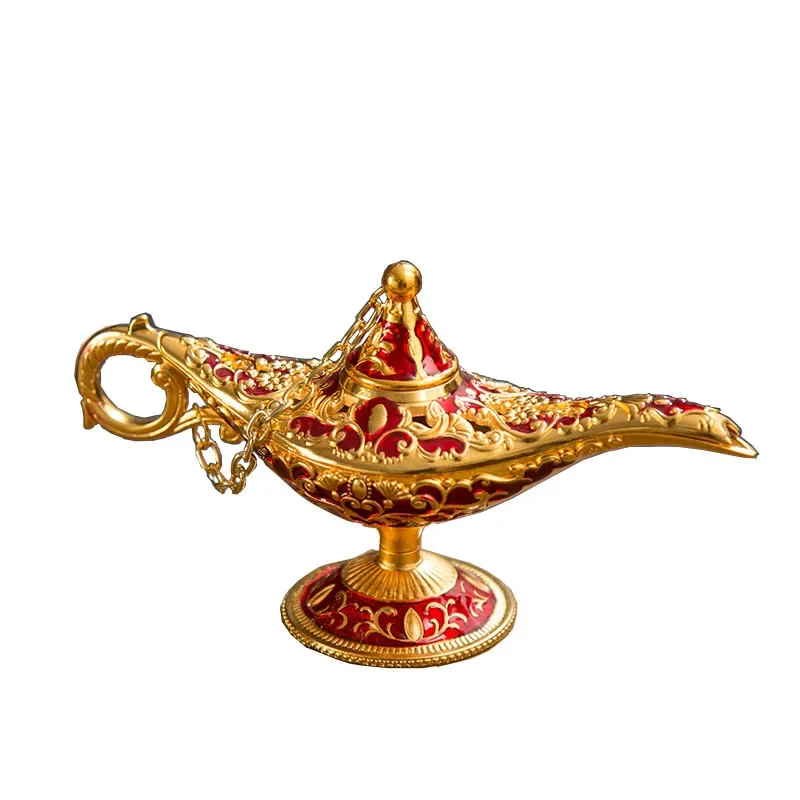 

Search banner magic lamp creative metal handicrafts ornament gift small Russian hollow wishing lamp