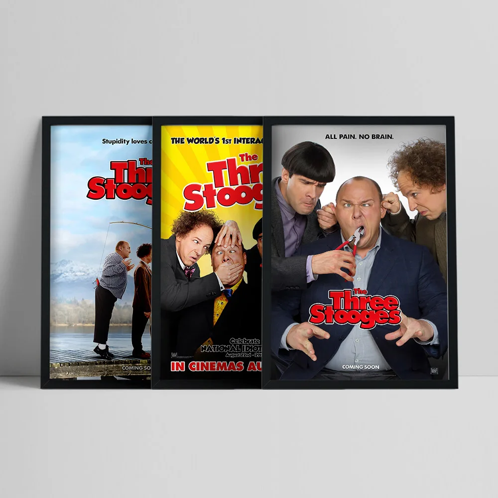 The Three Stooges American Slapstick Comedy Film Poster Movie Canvas Painting Video Room Cinema Wall Art Print Picture Decor