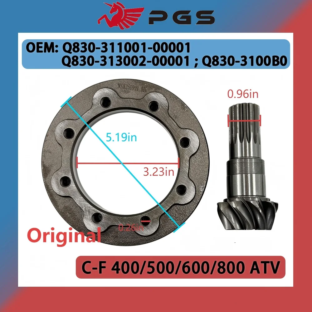 

Original Front Gear Case Bevel Gear Assy Q830-3100B0 For CF CForce 450L/S 520L 520S 800 1000 Q830-311001-00001 Q830-313002-00001
