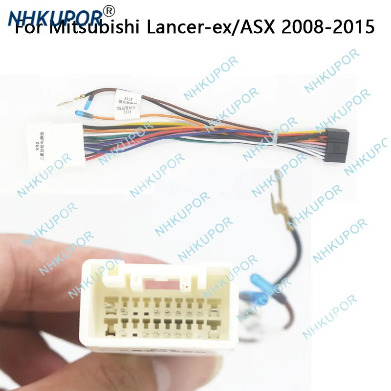 Car Radio Stereo 16 Pin Wire Harness Adapter For Mitsubishi Lancer-ex/ASX 2008-2015 Audio Plug