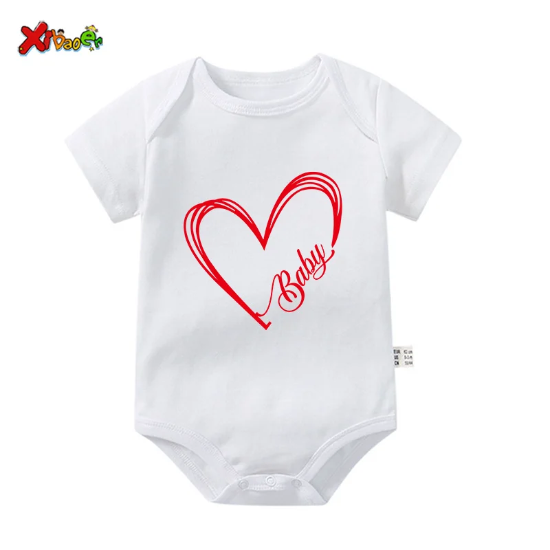 Valentinstag T-Shirt Familienoutfits Hemd Familie passende Outfits Mutter Tochter passende Kleidung Babykleidung Outfit Familia