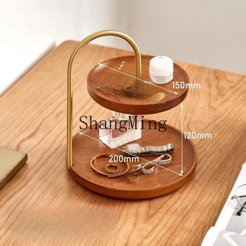 FG household high value simple double-layer tray household living room snack fruit round rack creative decorative ornament