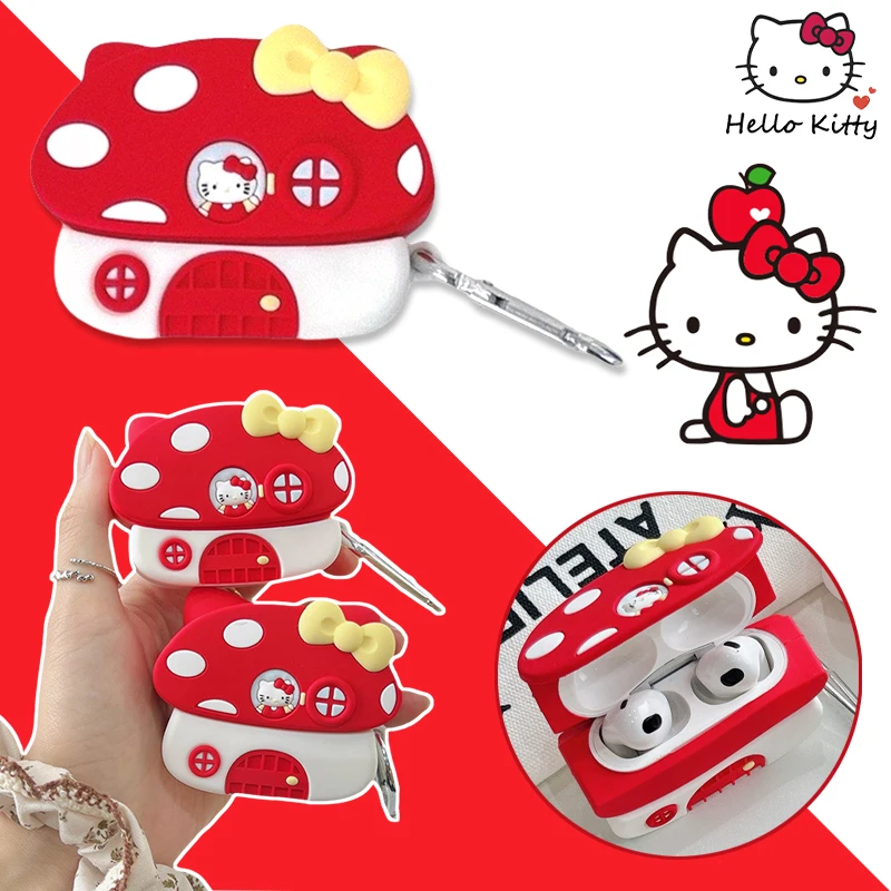 

Sanrio Hello Kitty Creative Protective Case for Airpods 1 2 3 Pro Silicone Earphone Case Bluetooth Soft Cover for Airpods Pro2