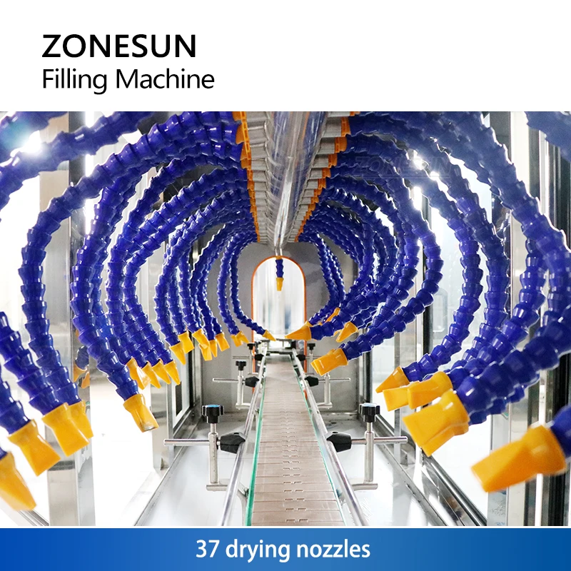 ZONESUN Automatic Bottle Dryer High Pressure Hot Air Blowing Drying Machine Drinks Production Line Equipment ZS-BDM4000