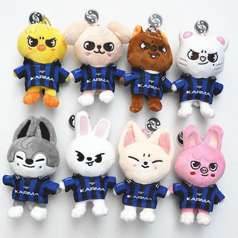 Kpop Stray Kids New Album KARMA Plush Toy Skzoo Wolfchan Cute Plushie Keychain Keyring Pendant Kawaii Stuffed Animal Mini Doll