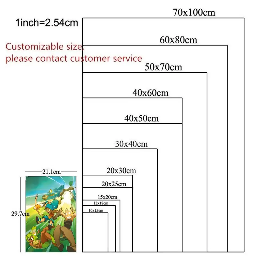 ملصق HD أنيمي موضوع ساخن المغني/OST/فيلم مقاوم للماء عصا ذاتية ديكور المنزل Wakfu HD قماش