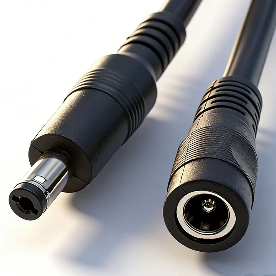 1m DC Power Extension Cable, 5.5x2.1mm Male To Female Plug, 12V/24V Compatible  Fits CCTV, LED Strips, Backup Camera, Monitor