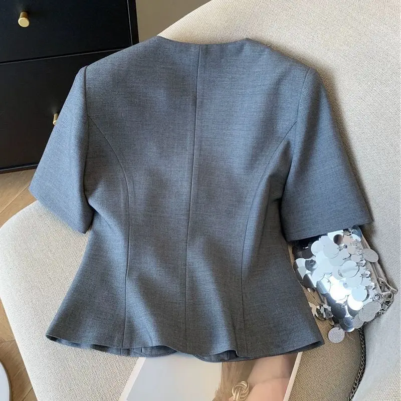 Women's Blazer Jacket 2026 Spring Autumn Temperament Be All-match Ladies Suit Coat Professional Slim Female Short Outerwear