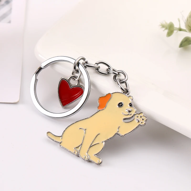 Fashion Cute Dog Cat Keychain Cute Animal Key Ring Charms Pet Lovers Souvenir Bag Ornaments Accessorie Greet the Dachshund