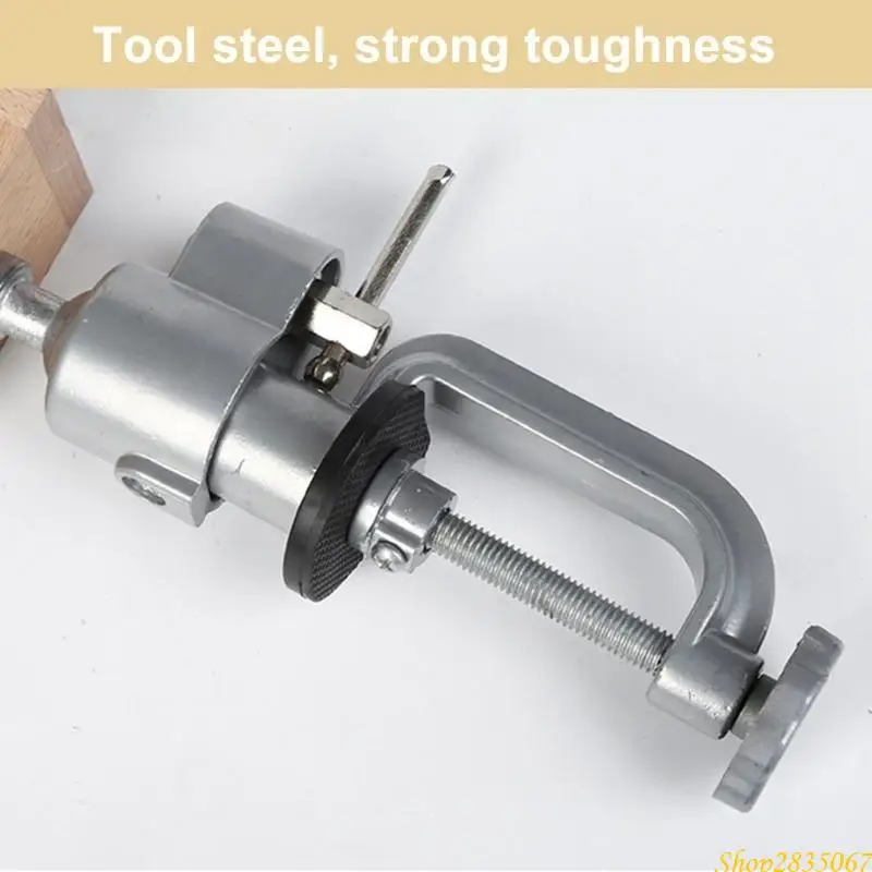 Handmade Enthusiasts Rotating Leather Clamps Stitching Tool with Adjustable Width Leather Crafting Clamps 831F