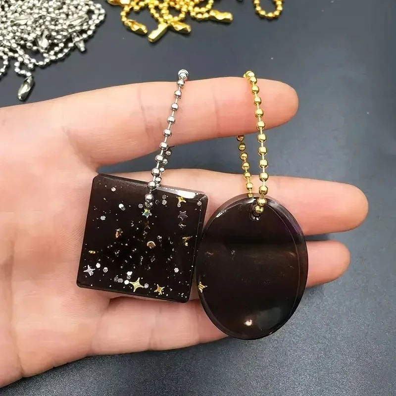 10/100 個 DIY ボールビーズチェーンスライバーカラフルなキーチェーン人形ラベルハンドタグコネクタジュエリーメイキング用ペンダントアクセサリー