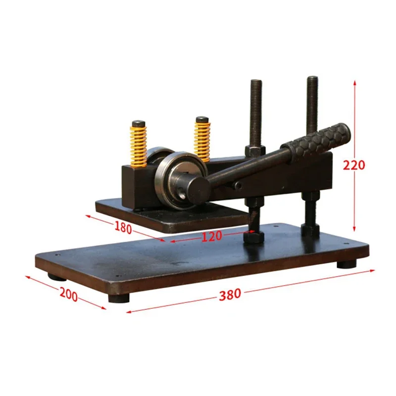 2T Manual Punch Press, Pressure Cutting Tool, Punch Press, Leather Indentation Cutting Machine 12MM