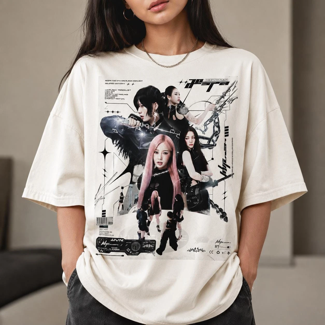 2026 Parallel Line Tour Comfortable and Breathable High-quality Retro Short-sleeved T-shirt Y2k Ins