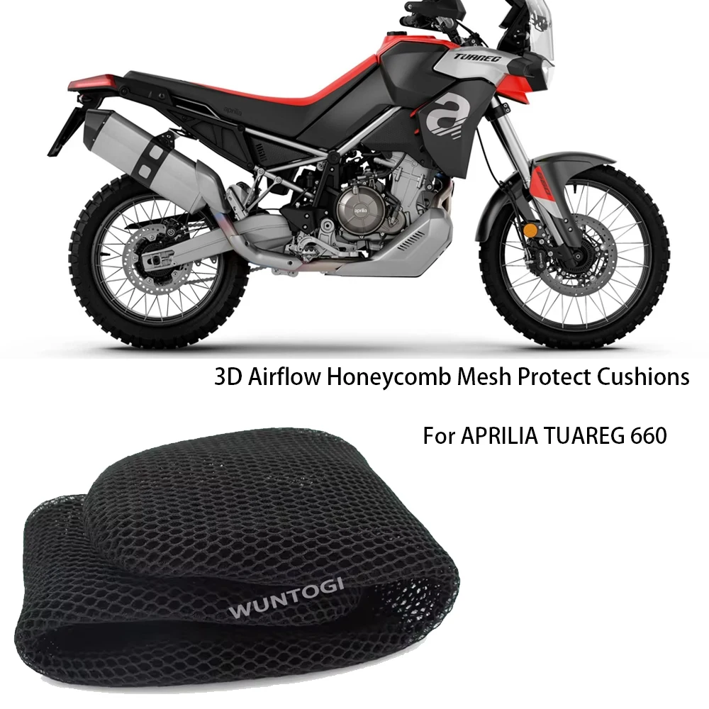

Для APRILIA TUAREG 660 Tuareg 660 3D сотовая сетка с воздушным потоком, защитные подушки, чехлы на сиденья мотоцикла, нейлоновые нескользящие аксессуары