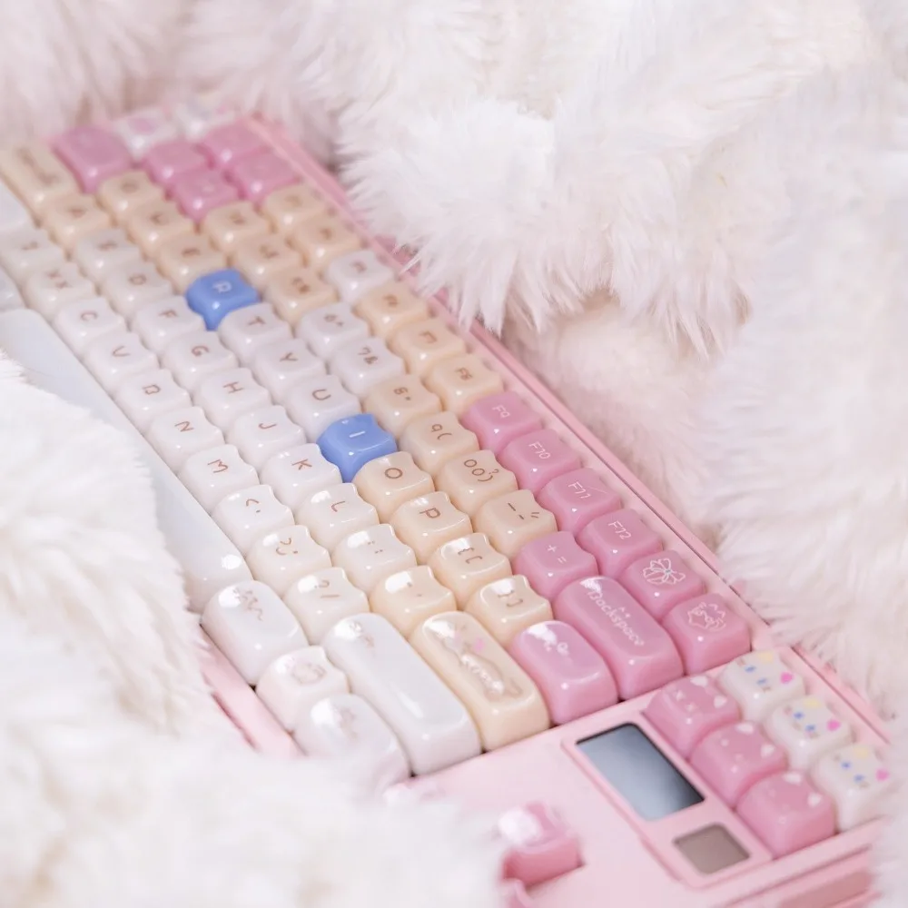 Puppet Cat Keycap Jelly Candy Cat Cat Keycap MAO Height PC Material Compatible Magnetic Axis Mechanical Keyboard